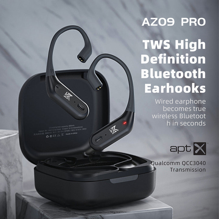 【KZ AZ09 Pro】 Wireless Earhook Earphone Bluetooth-compatible 5.4 Upgrade Cable C PIN Connector With Charging Case Headphone KZ IEM - KEEPHIFI