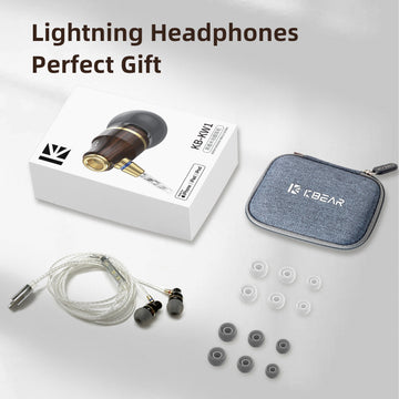 【KBEAR KW1】Best Noise Cancelling Earbuds for Sleeping, In-Ear Earphones HiFi Best Wired Earbuds IEM Headphones 3.5MM Type C Lightning Earphones for iphone - KEEPHIFI