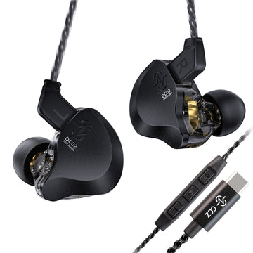 【CCZ SOLO DC02】Wired Gaming Earbuds Noise Cancelling Dual Magnetic Circuit DD HIFI IEM Headphones In-ear Monitors Earphones Best Earbuds with Mic/No mic - KEEPHIFI