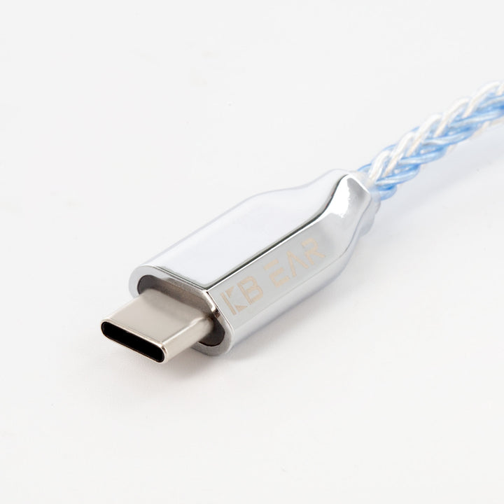 【KBEAR T3】 Decoding Upgrade Cable Oxygen-free Copper plated with 5N Silver Cable 8-core High purity 1.2m Long MMCX/TFZ/2PIN to Type C - KEEPHIFI