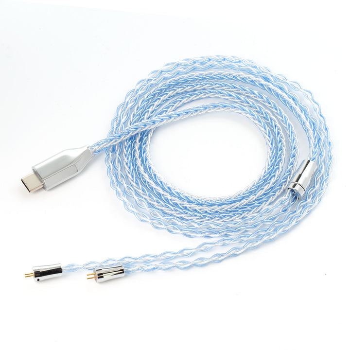【KBEAR T3】 Decoding Upgrade Cable Oxygen-free Copper plated with 5N Silver Cable 8-core High purity 1.2m Long MMCX/TFZ/2PIN to Type C - KEEPHIFI