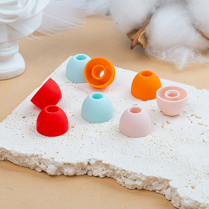 【KBEAR Rainbow】 Eartips for in-Ear Headphones Soft Silicone Earbuds Tips 4mm Connector Hole for in-Ear Earbuds 8PCS/4 Pairs(Shipping on orders over $10) - KEEPHIFI