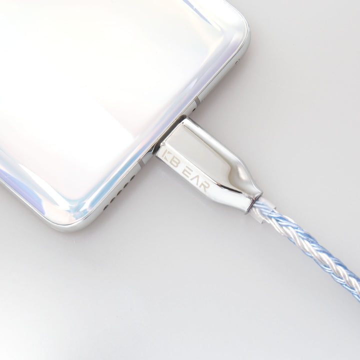 【KBEAR T3 Plus】Decoding Upgrade Cable Oxygen-free Copper plated with 5N Cable 8-core High purity 1.2m Long MMCX/TFZ/2PIN to Type C - KEEPHIFI