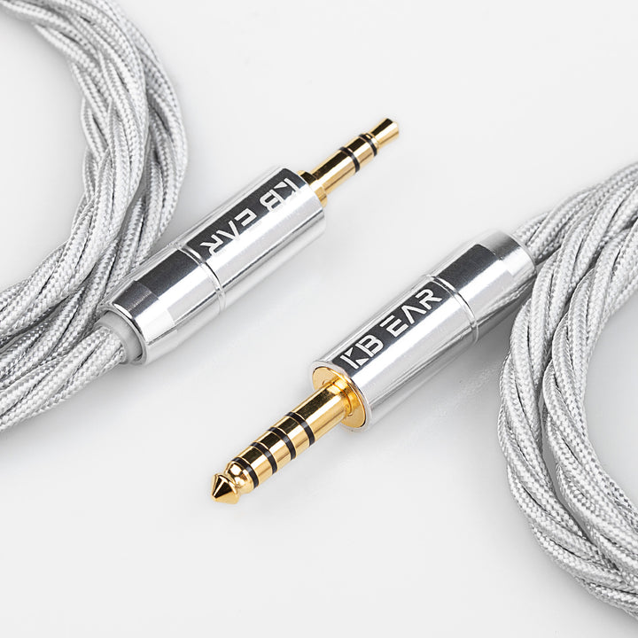 【KBEAR ST20】 Upgraded Cable Silver-Plated OCC Mixed Alloy Cable Shielded by OFC, 1.2m Long - KEEPHIFI