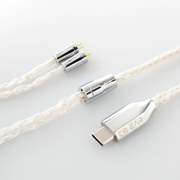 【KBEAR T3 Plus】Decoding Upgrade Cable Oxygen-free Copper plated with 5N Cable 8-core High purity 1.2m Long MMCX/TFZ/2PIN to Type C - KEEPHIFI