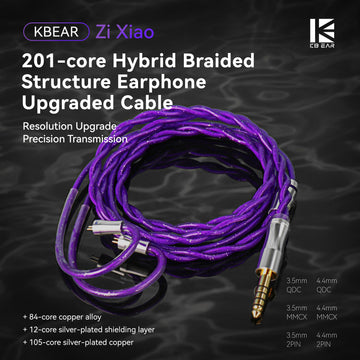 【KBEAR Zi Xiao】Upgraded Cable 201-core Hybrid Braided Structure Earphone Upgraded Cable Resolution Upgrade & Precision Transmission - KEEPHIFI