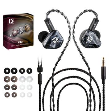 【KBEAR KB01】 Headphones 10MM Beryllium Diaphragm Dynamic Drivers Earphone Noise Cancelling Earbuds Sport In-ear Headset Monitor - KEEPHIFI