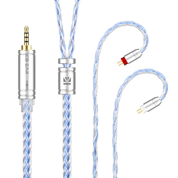 【KBEAR ST16】Crystal 16 Cores 1.2M Long Upgrade Cable 5N single crystal copper silver-plated upgrade wire - KEEPHIFI