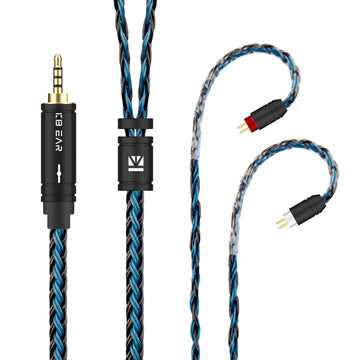 【KBEAR ST16】Crystal 16 Cores 1.2M Long Upgrade Cable 5N single crystal copper silver-plated upgrade wire - KEEPHIFI