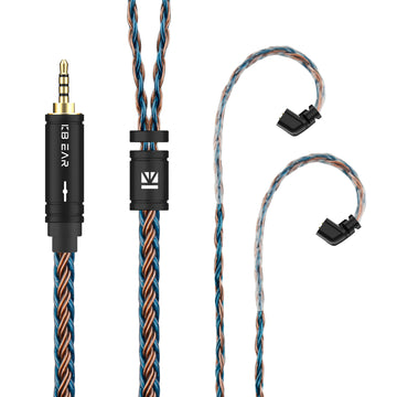 【KBEAR ST16】Crystal 16 Cores 1.2M Long Upgrade Cable 5N single crystal copper silver-plated upgrade wire - KEEPHIFI