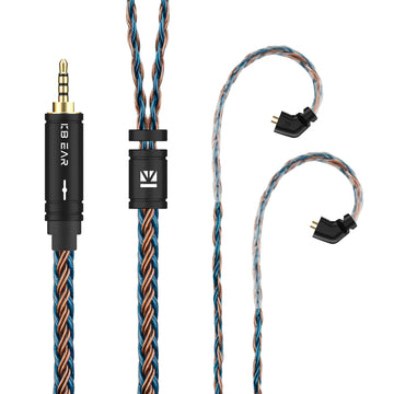 【KBEAR ST16】Crystal 16 Cores 1.2M Long Upgrade Cable 5N single crystal copper silver-plated upgrade wire - KEEPHIFI