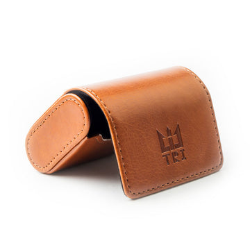 【TRI Leather Case 】High-end Leather Earphone Case Earphones and Cables Storage Case - KEEPHIFI