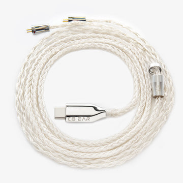 【KBEAR T3 Plus】Decoding Upgrade Cable Oxygen-free Copper plated with 5N Cable 8-core High purity 1.2m Long MMCX/TFZ/2PIN to Type C - KEEPHIFI