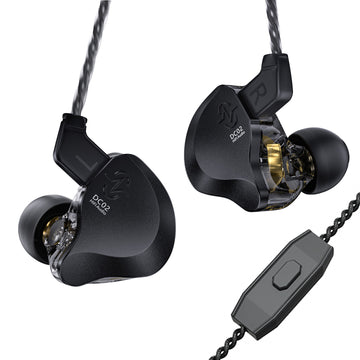【CCZ SOLO DC02】Wired Gaming Earbuds Noise Cancelling Dual Magnetic Circuit DD HIFI IEM Headphones In-ear Monitors Earphones Best Earbuds with Mic/No mic - KEEPHIFI