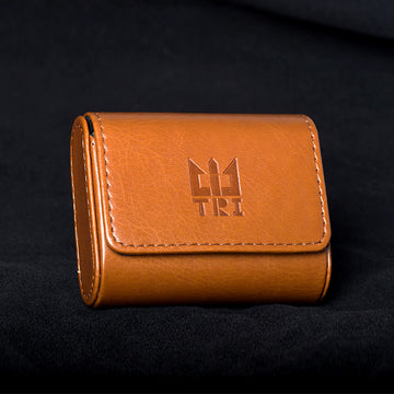 【TRI Leather Case 】High-end Leather Earphone Case Earphones and Cables Storage Case - KEEPHIFI