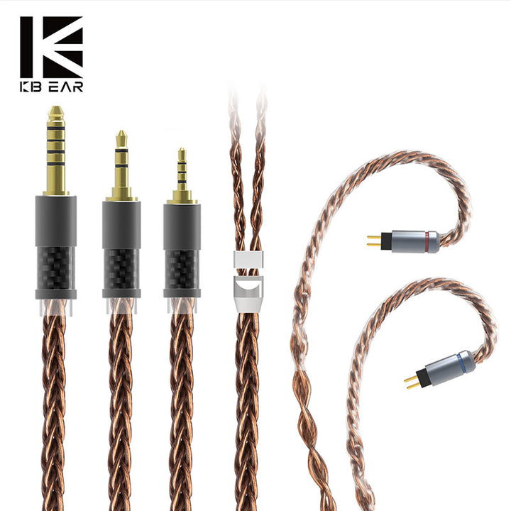 【KBEAR Crystal】KBEAR 7N 8 Cores Upgraded Cable 1.2M Long High quality OCC Cable - KEEPHIFI