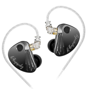 【CCA Rhapsody】in Ear Monitors Headphones, 2DD+4BA Hybrid Driver HiFi IEMs Earphones with 4 Tuning Switches HiFi Bass Noise Isolation Wired Earbuds in-Ears for Singer Musician Audio Engineer Audiophile - KEEPHIFI