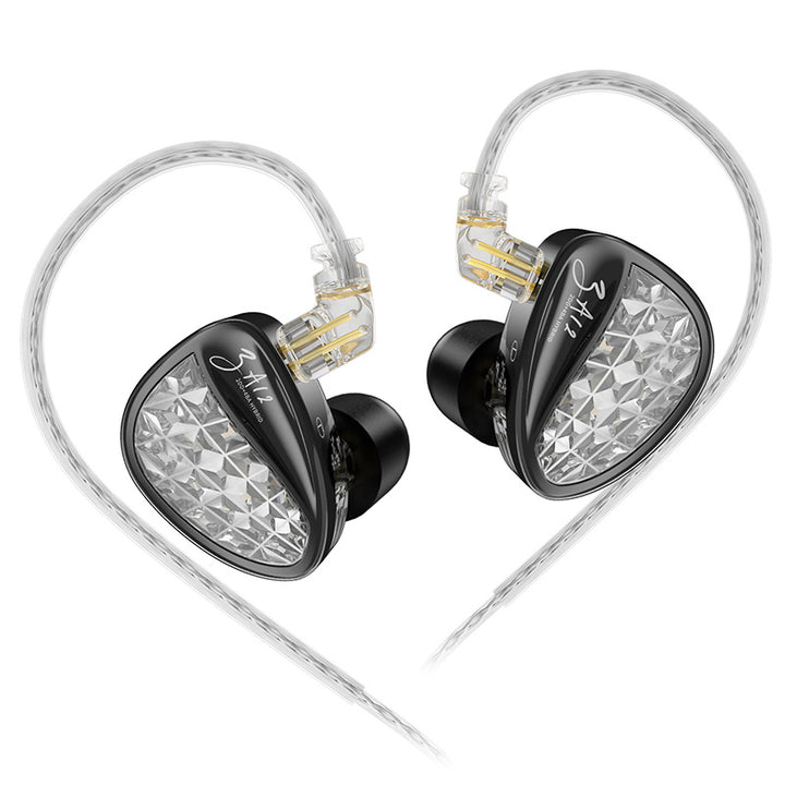 【KZ ZA12】Hybrid 4BA+2DD In-ear Monitors Earphones HIFI Earbuds IEM Headphones for Gaming, Noise Cancelling - KEEPHIFI