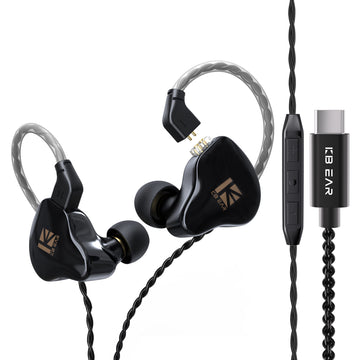 【KBEAR KS1】In Ear Monitor Super Bass Wired Earbuds, Crystal Clear Sound IEM Headphones, High Resolution Noise Canceling for Singers - KEEPHIFI