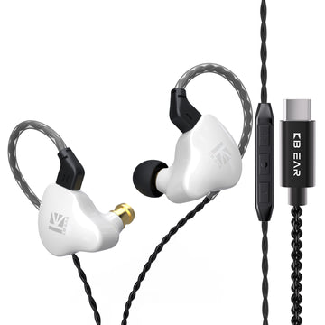 【KBEAR KS1】In Ear Monitor Super Bass Wired Earbuds, Crystal Clear Sound IEM Headphones, High Resolution Noise Canceling for Singers - KEEPHIFI