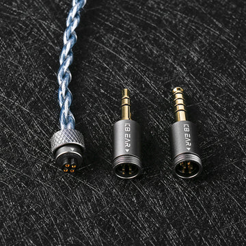 【KBEAR P34】5N 2-Strands 98-Core OFC Silver-Plated HiFi Earphone Upgrade Cable Interchangeable Plug Design - KEEPHIFI