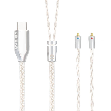 【KBEAR T3 Plus】Decoding Upgrade Cable Oxygen-free Copper plated with 5N Cable 8-core High purity 1.2m Long MMCX/TFZ/2PIN to Type C - KEEPHIFI