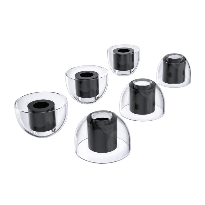 【KBEAR KT01】 Liquid Silicone Eartips Skin Friendly Clear-black(Shipping on orders  over $10) - KEEPHIFI