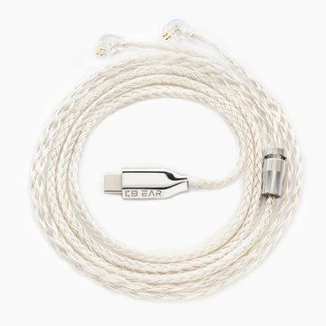 【KBEAR T3 Plus】Decoding Upgrade Cable Oxygen-free Copper plated with 5N Cable 8-core High purity 1.2m Long MMCX/TFZ/2PIN to Type C - KEEPHIFI