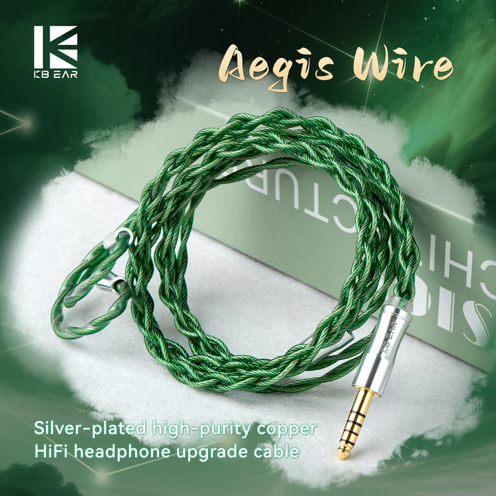 【KBEAR AegisWire】High-purity Silver-plated OFC HiFi headphone Upgrade Cable 3.5mm 4.4mm - KEEPHIFI
