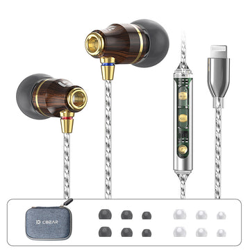 【KBEAR KW1】Best Noise Cancelling Earbuds for Sleeping, In-Ear Earphones HiFi Best Wired Earbuds IEM Headphones 3.5MM Type C Lightning Earphones for iphone - KEEPHIFI