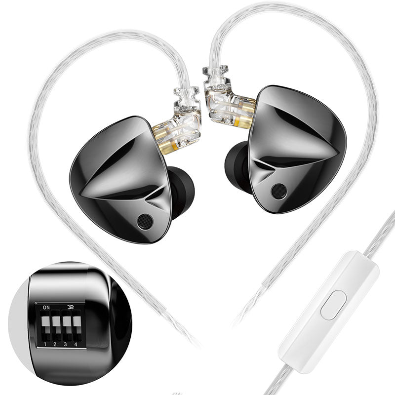 【KZ D-Fi】In Ear Monitor HiFi Earphone 4-Level Customizable Tuning Switch Headphone