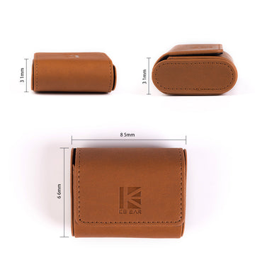 【KBEAR Leather Case 】High-end Leather Earphone Case Earphones and Cables Storage Case - KEEPHIFI