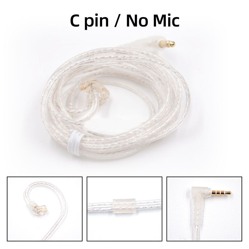 【KZ Headphone Cables】 Copper Cube Mixed Upgrade Earphone Wire Original Headset 3.5MM Cord High-Purity Silver-Plated