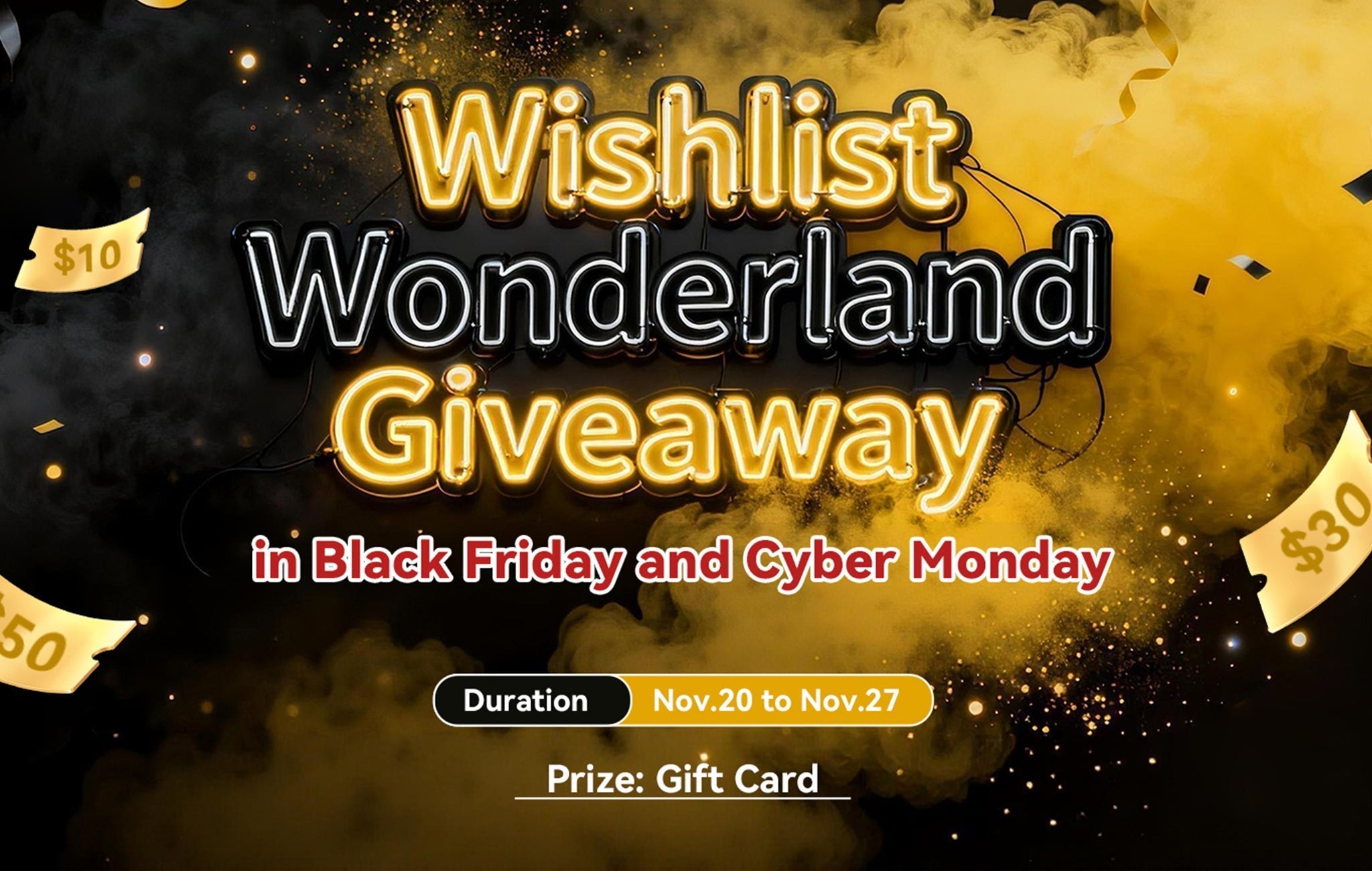 KEEPHIFI Wishlist Wonderland Giveaway in Black Friday and Cyber Monday