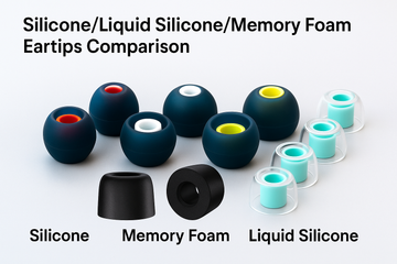 KBEAR Silicone/Liquid Silicone/Memory Foam Eartips Comparison