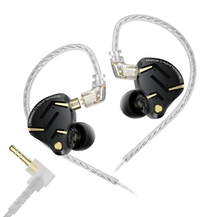 【KZ ZS12 PRO 2】Flagship-grade Super-Linear 1DD+5BA Hybrid IEM, 3.5mm, Type C Sound Card Version for Gamers