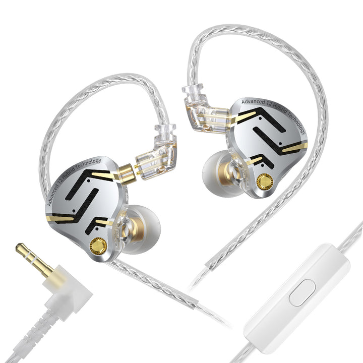 【KZ ZS12 PRO 2】Flagship-grade Super-Linear 1DD+5BA Hybrid IEM, 3.5mm, Type C Sound Card Version for Gamers