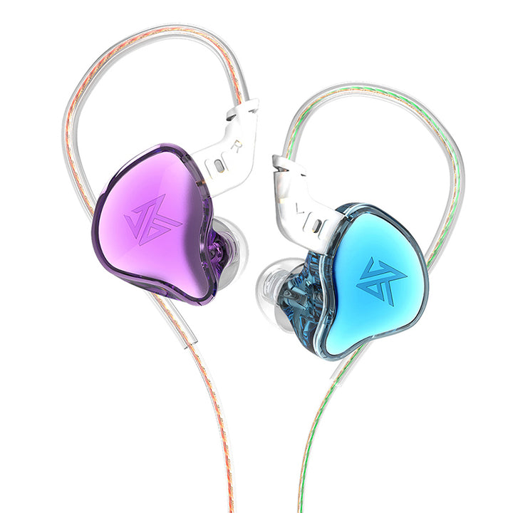 【KZ EDC——Clearance】 Monitor-Grade Dynamic Earphones – 10mm High-Resolution DD, PET Diamond-Like Diaphragm, 20Hz-40kHz, 3.5mm Gold-Plated,