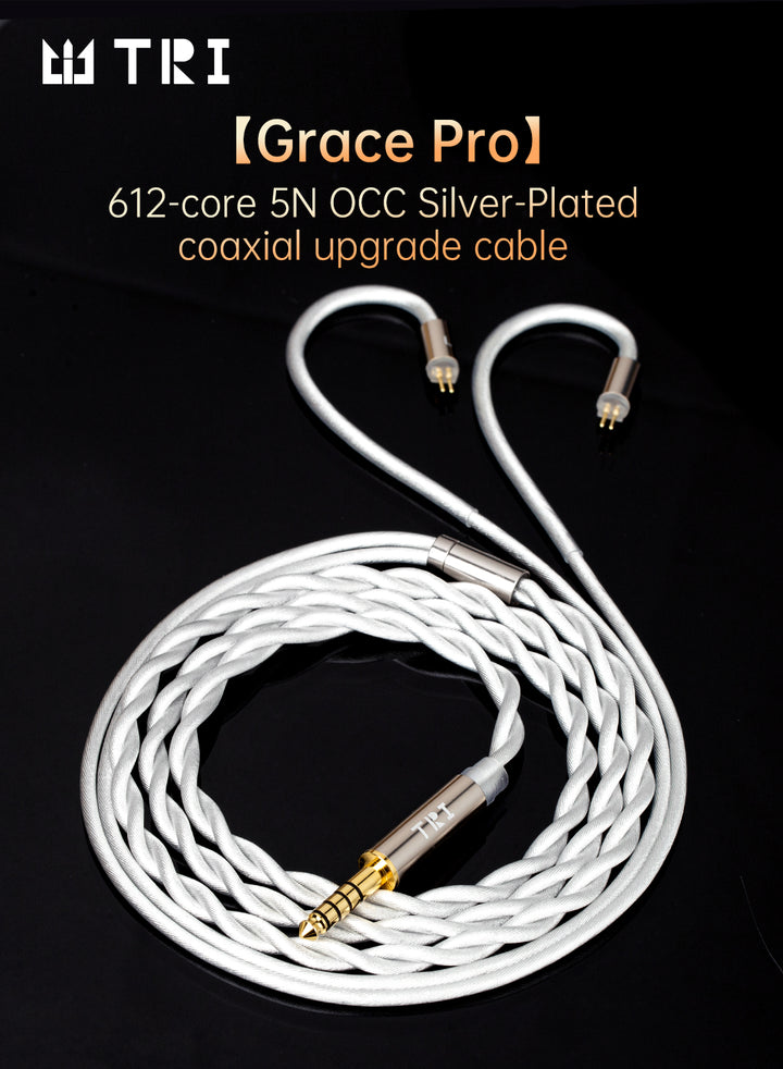 【TRI Grace Pro】OCC Upgraded Earphone Cable 612 Core Silver-Plated in Ear Monitor Cable for KZ ZS10 PRO/TRI I3 MK3