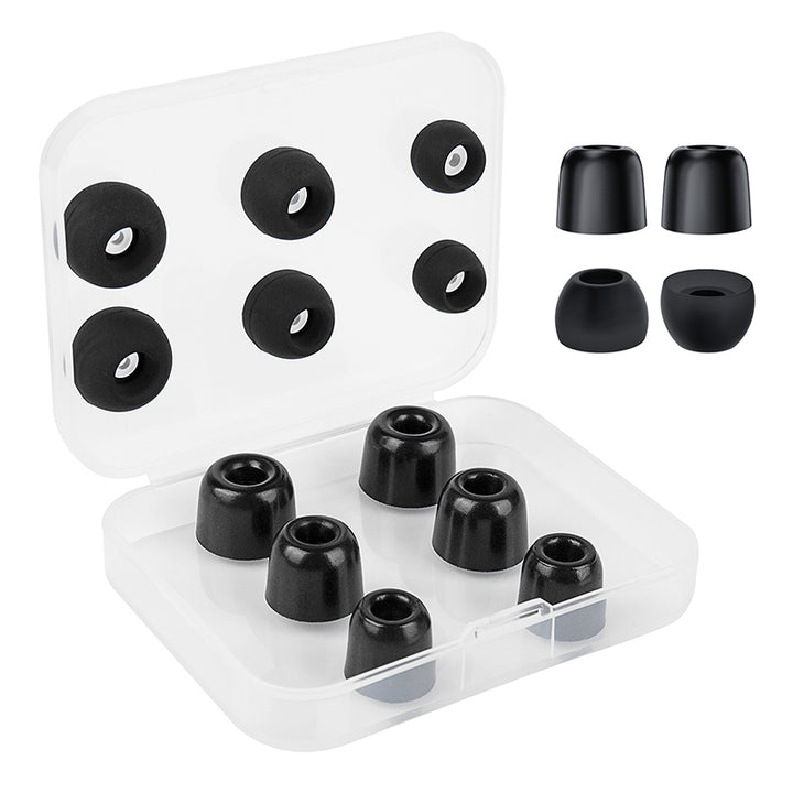 【KBEAR FT01】 Silicone + Memory Foam Eartips Combo Set, 3 Pairs Silicone Eartips 3 Pairs Memory Foam Eartips - KEEPHIFI