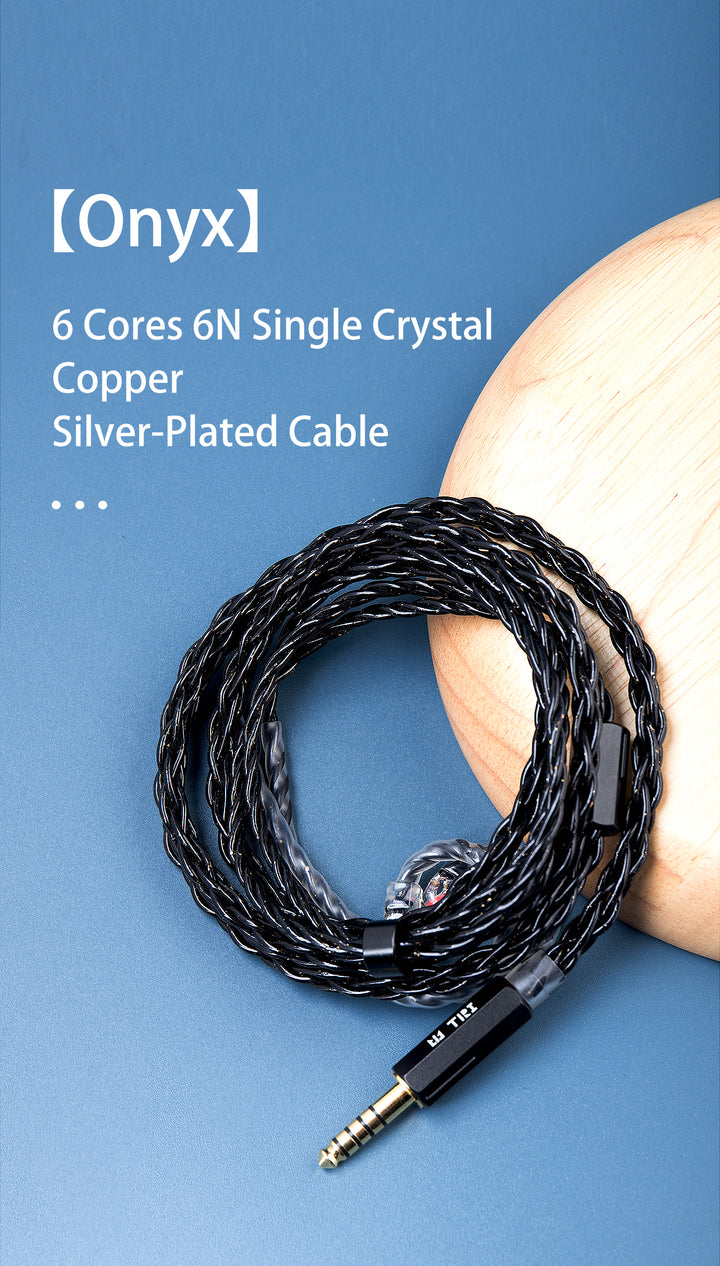 【TRI Onyx】 6 Cores 6N Single Crystal Copper Silver-Plated Cable