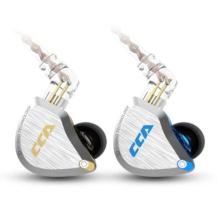 【CCA C12】in Ear Monitor Headphones 5BA 1DD Hybrid HiFi IEM Earphones Noise Isolating Stereo Wired Earbuds for Musicians Audiophile Singers DJ