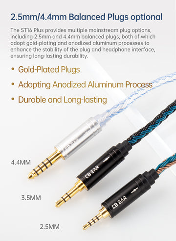 【KBEAR ST16 Plus】 Crystal 16 Cores 2M Long Upgrade Cable 5N Single Copper Silver-plated - KEEPHIFI