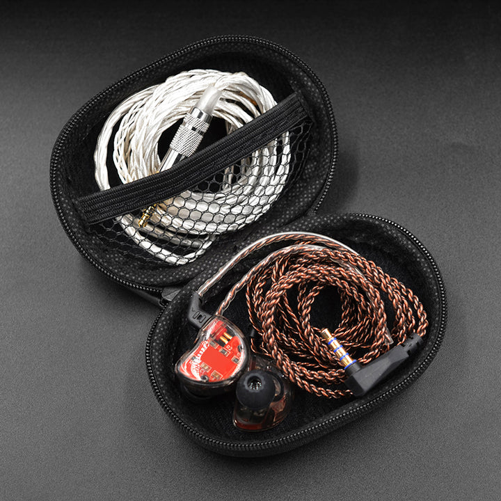 【KZ Portable Cortical Bag】 – High-Quality PU Leather Earphone Storage Case