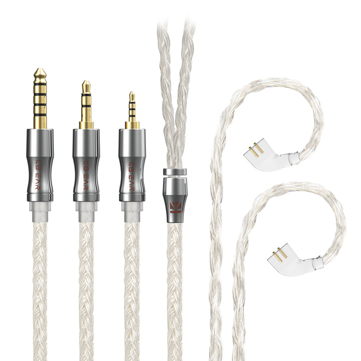 【KBEAR Expansion  4918——Clearance】 24-Core 4N Silver-Plated Upgraded IEM Cable - KEEPHIFI