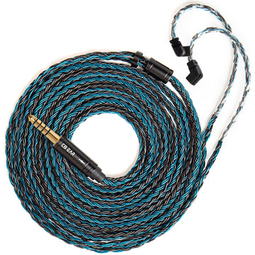 【KBEAR ST16 Max】16-core 1.5M Length 5N OCC Silver-plated Upgrade Cable for IEM Headphones Earbuds - KEEPHIFI