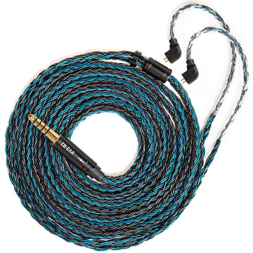 【KBEAR ST16 Max】16-core 1.5M Length 5N OCC Silver-plated Upgrade Cable for IEM Headphones Earbuds - KEEPHIFI