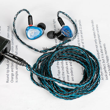 【KBEAR ST16 Max】16-core 1.5M Length 5N OCC Silver-plated Upgrade Cable for IEM Headphones Earbuds - KEEPHIFI