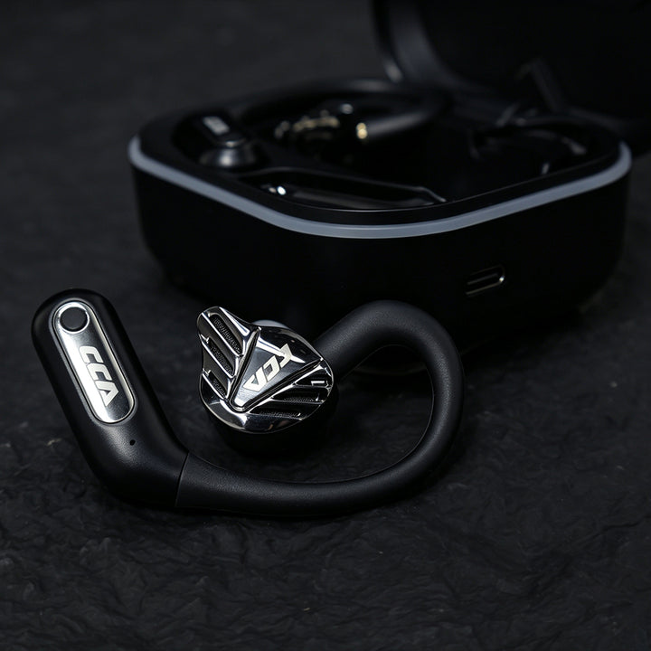 【CCA MX1 Wireless】 Upgrade Module – Bluetooth 6.0, 80+ Hours Battery Life, 42ms Low Latency, 10m+ Range, 800mAh Charging Case, Ergonomic Fit, Physical Button Control, RGB Light Ring