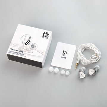 【KBEAR STREAMER】 Best IEM Earphones in ear Monitor Headphones Handmade Molded 1DD HiFi Headphones Best Sound Quality Earphones - KEEPHIFI